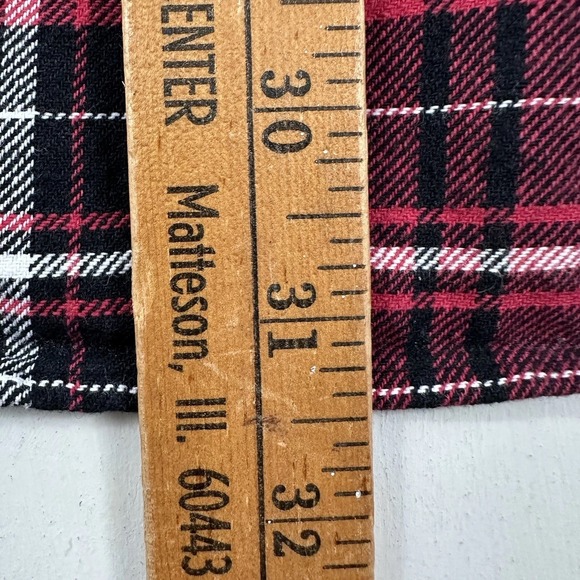 VTG Y2K Polo Ralph Lauren Buffalo Plaid Flannel Shirt Men XL Red Rare Pony Logo - Picture 11 of 14